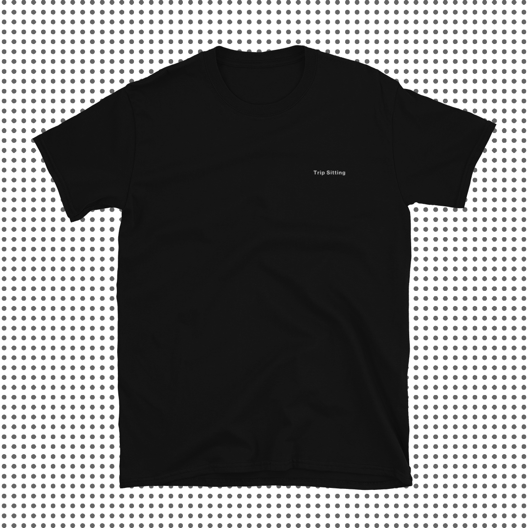 Trip Sitting Embroidered Short-Sleeve Unisex T-Shirt