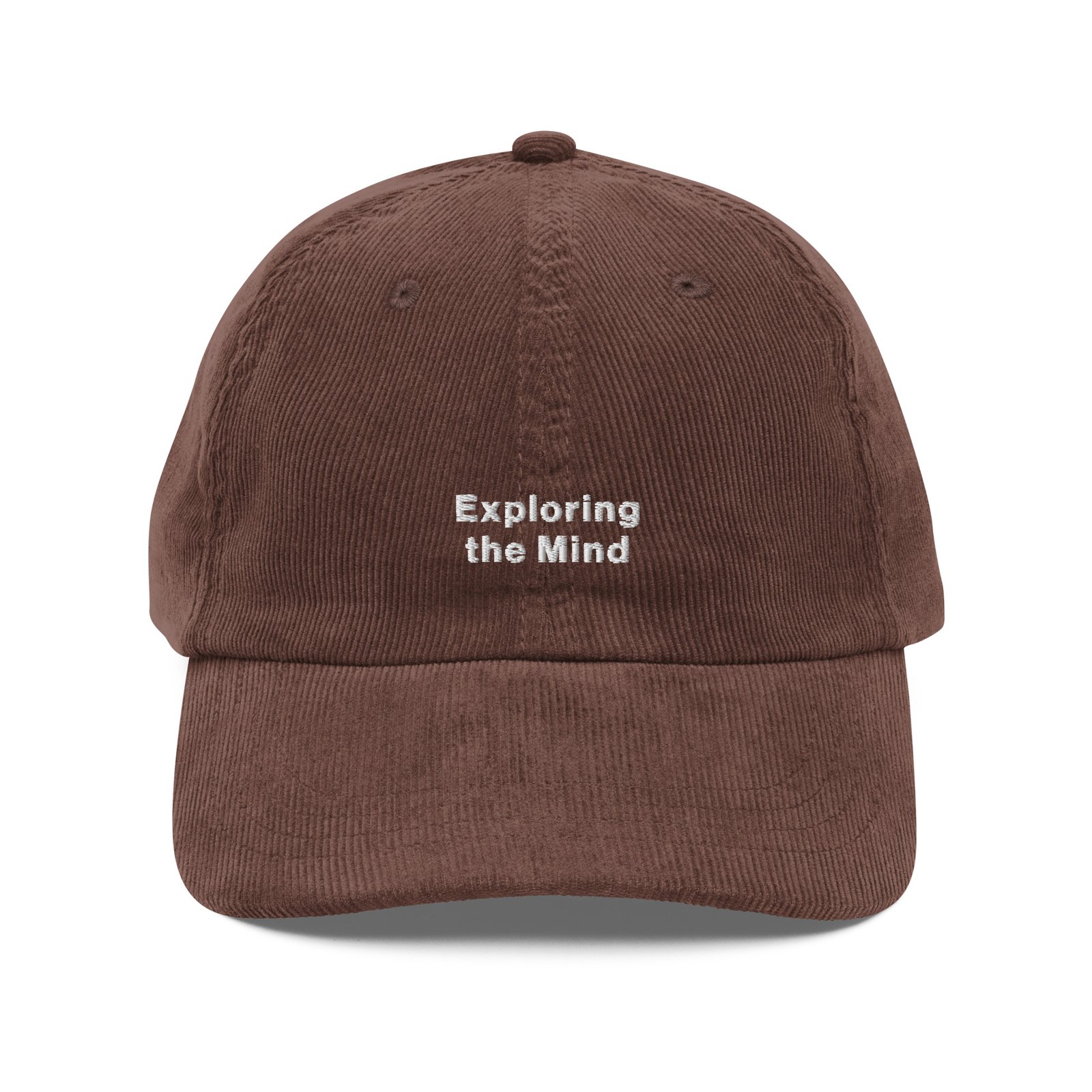 Exploring the Mind Embroidered Vintage corduroy cap - Image 8