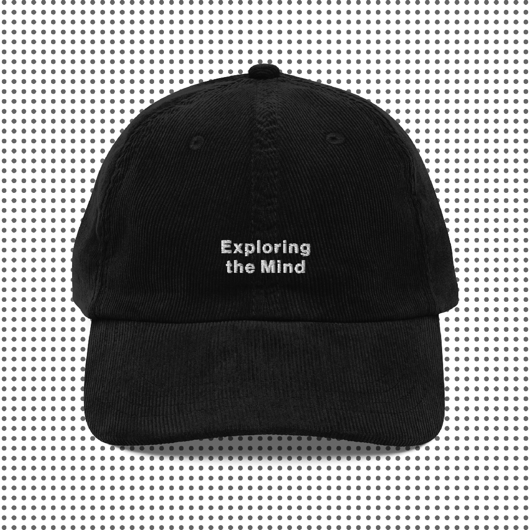 Exploring the Mind Embroidered Vintage corduroy cap