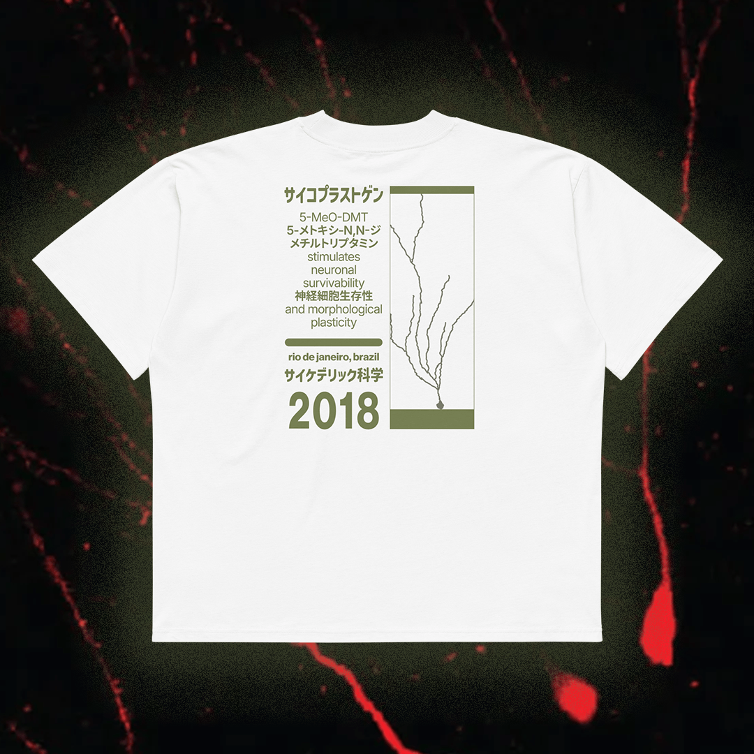 Psychoplastogens: 5-MeO-DMT Unisex organic cotton oversized high neck t-shirt