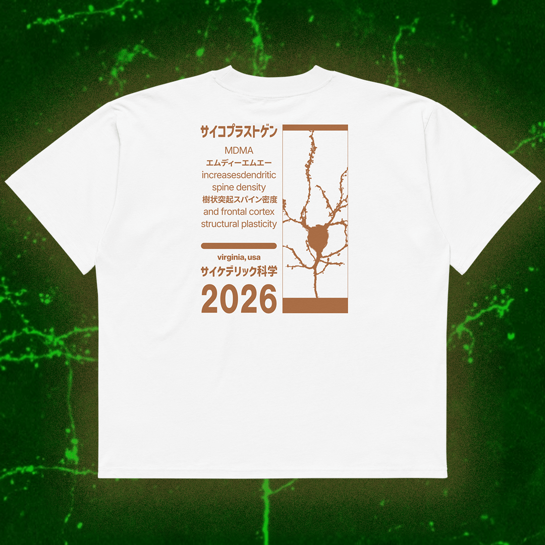 Psychoplastogens: MDMA - Unisex organic cotton oversized high neck t-shirt