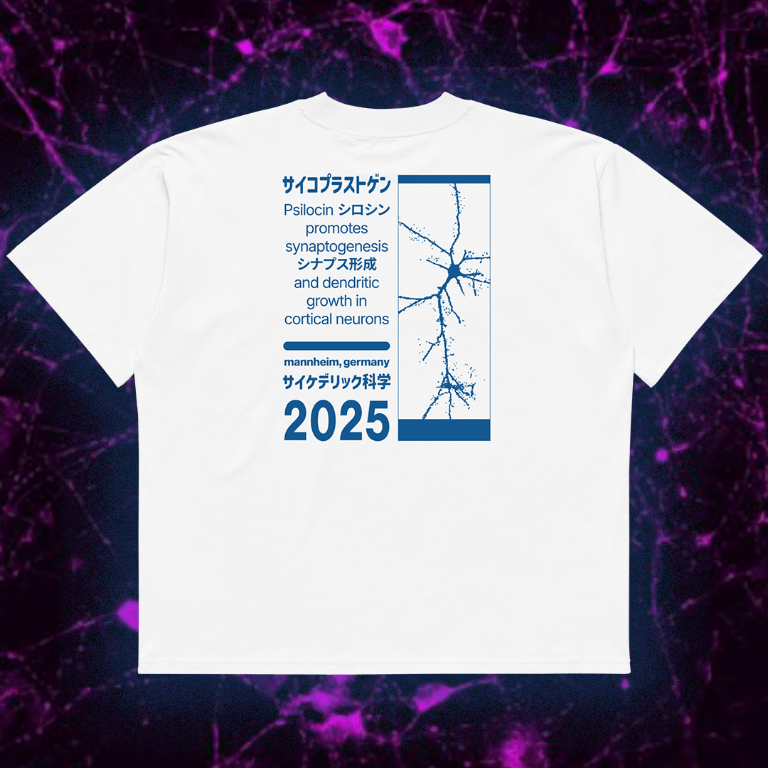 Psychoplastogens: Psilocin Unisex organic cotton oversized high neck t-shirt