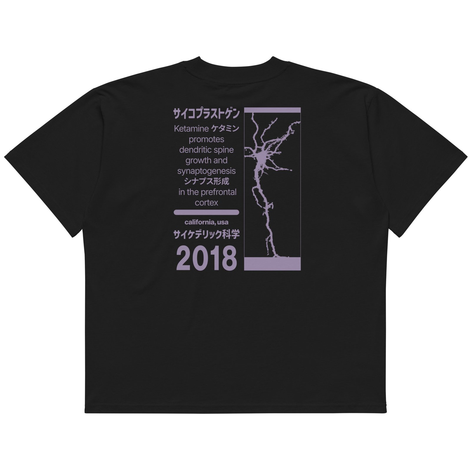 Psychoplastogens: Ketamine - Unisex organic cotton oversized high neck t-shirt