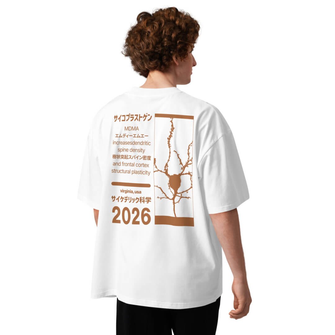 Psychoplastogens: MDMA - Unisex organic cotton oversized high neck t-shirt